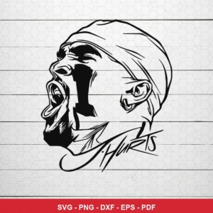 minimalist black and white line art, modern, stylized portrait Eagles SVG for Cricut and Silhouette