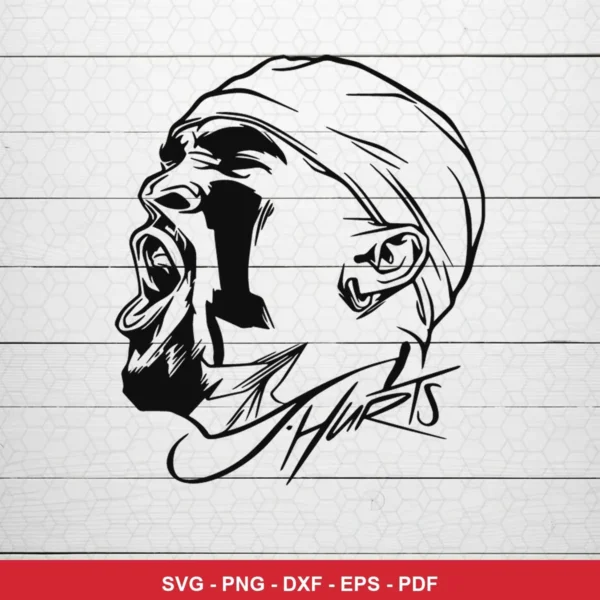 minimalist black and white line art, modern, stylized portrait Eagles SVG for Cricut and Silhouette