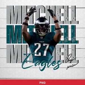 modern photographic with bold typography Eagles player SVG expressing celebration/pride for Cricut and Silhouette