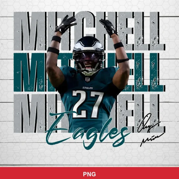 modern photographic with bold typography Eagles player SVG expressing celebration/pride for Cricut and Silhouette