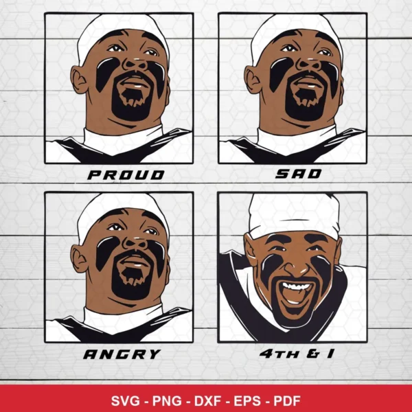 modern cartoon style with bold lines and flat colors Eagles player SVG for Cricut and Silhouette