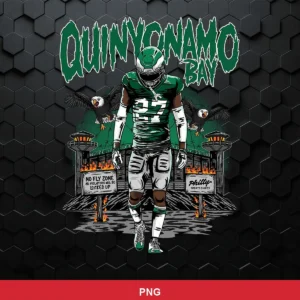 modern cartoon with gritty, urban elements Eagles player SVG expressing dominance and intimidation for Cricut and Silhouette
