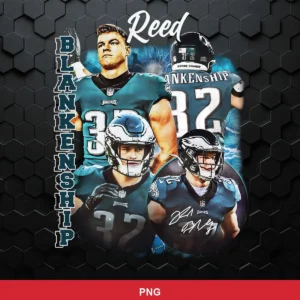 modern photo collage with dynamic lighting and electric effects Eagles player SVG for Cricut and Silhouette
