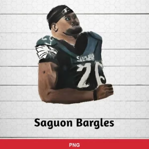 modern digital painting with a semi-realistic cartoonish approach Eagles player SVG for Cricut and Silhouette
