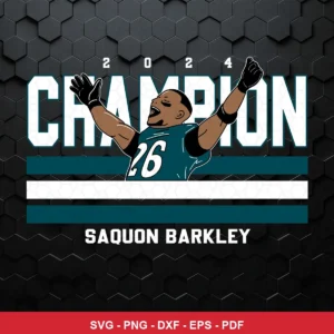 modern cartoon style with bold outlines and simplified shapes Eagles player SVG for Cricut and Silhouette