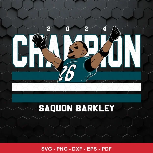 modern cartoon style with bold outlines and simplified shapes Eagles player SVG for Cricut and Silhouette