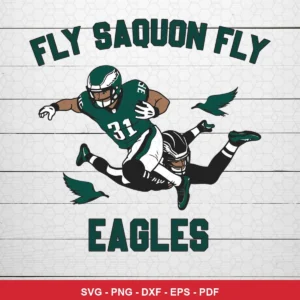 modern cartoon style with clean lines and bold colors Eagles SVG for Cricut and Silhouette