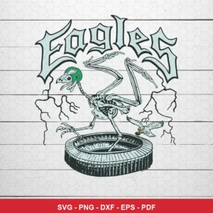 modern cartoon with gothic typography Eagles rivalry SVG expressing mockery and dominance for Cricut and Silhouette