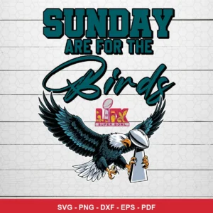 modern cartoon style with bold outlines and clean vector art Eagles SVG for Cricut and Silhouette