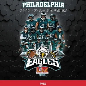 modern photographic collage with bold graphic logo elements Eagles player SVG for Cricut and Silhouette