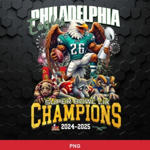 modern cartoon with detailed, dynamic illustration and bold typography Eagles mascot SVG for Cricut and Silhouette