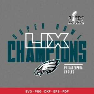 modern, clean, and minimalistic with bold typography Eagles SVG expressing celebration/pride for Cricut and Silhouette