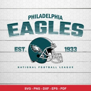 vintage, clean, minimalist vintage Eagles SVG expressing nostalgia and team pride for Cricut and Silhouette
