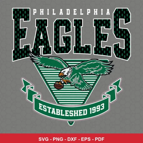 vintage, classic sports logo style vintage Eagles SVG expressing team pride and nostalgia for Cricut and Silhouette
