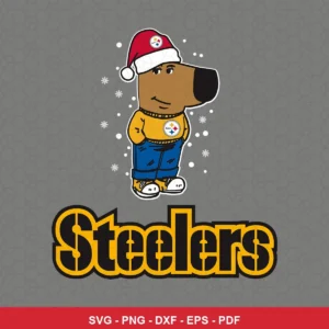 cartoon, modern, playful Steelers SVG expressing festive, friendly for Cricut and Silhouette