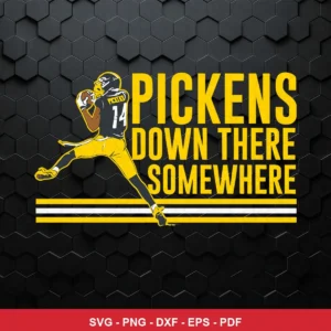 modern, minimalist sports graphic with bold typography and silhouette illustration Steelers player SVG for cutting machines