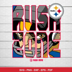 modern cartoon style with bold outlines and vibrant colors Steelers SVG for Cricut and Silhouette