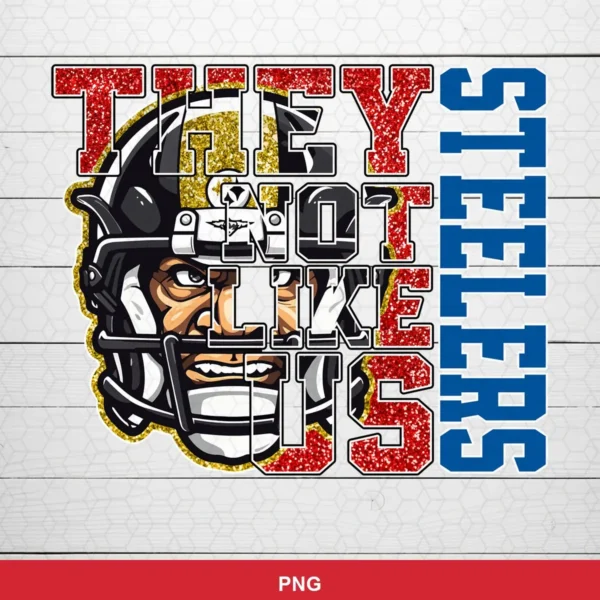 modern cartoon style with bold, glittery typography and a fierce football player illustration Steelers SVG