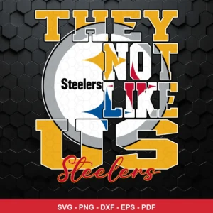 modern, bold typography with integrated team logos Steelers SVG expressing team pride and defiance for Cricut and Silhouette