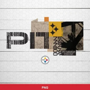 vintage collage with distressed textures and mixed typography vintage Steelers SVG for Cricut and Silhouette