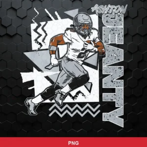 modern cartoon with vintage 90s retro elements vintage Nfl SVG expressing athleticism and energy for Cricut and Silhouette