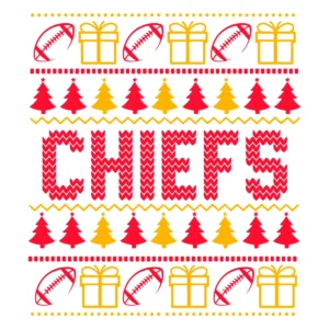 vintage with a playful holiday theme Chiefs retro SVG design showing joy and excitement for Cricut and Silhouette cutting machines