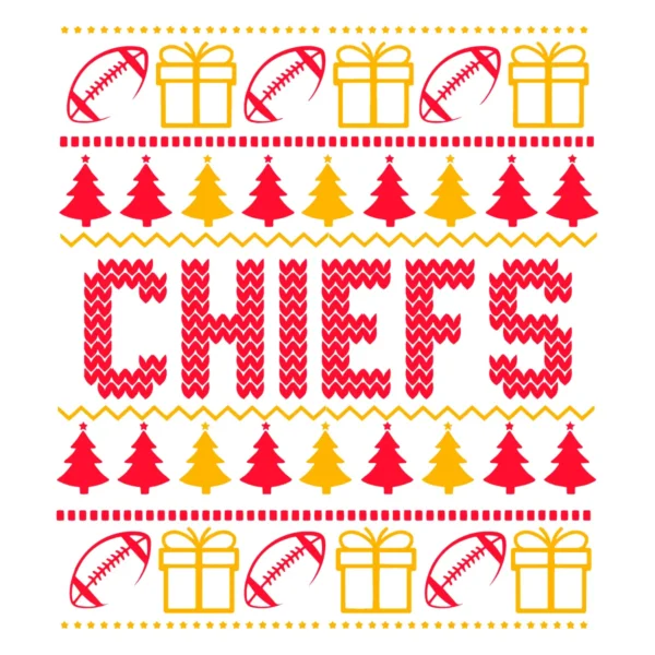 vintage with a playful holiday theme Chiefs retro SVG design showing joy and excitement for Cricut and Silhouette cutting machines
