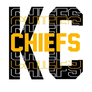 modern and bold with a vintage touch Chiefs classic SVG design showing excitement and pride for Cricut and Silhouette cutting machines