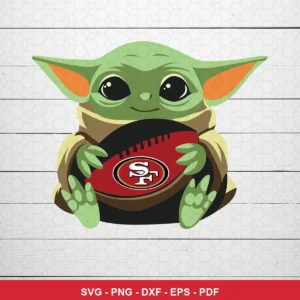 cartoon, cute character illustration with a modern flat design 49ers player SVG for Cricut and Silhouette