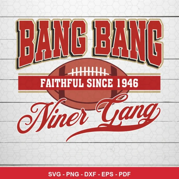 vintage sports typography with a clean, classic football theme 49ers player SVG for Cricut and Silhouette