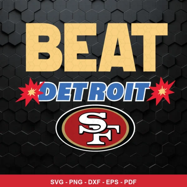 modern, bold typography with minimal graphic elements 49ers player SVG for Cricut and Silhouette