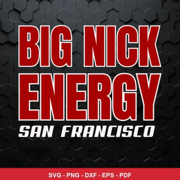 modern, bold typography with a textured dark hexagonal background 49ers player SVG for Cricut and Silhouette