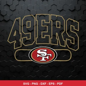 modern, minimalist, geometric 49ers logo SVG expressing team pride for Cricut and Silhouette