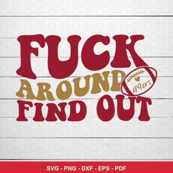 bold, vintage-inspired typography with a simple graphic element 49ers player SVG for Cricut and Silhouette
