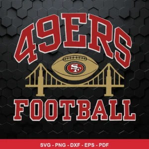 modern, clean, and bold with a focus on team branding 49ers player SVG for Cricut and Silhouette