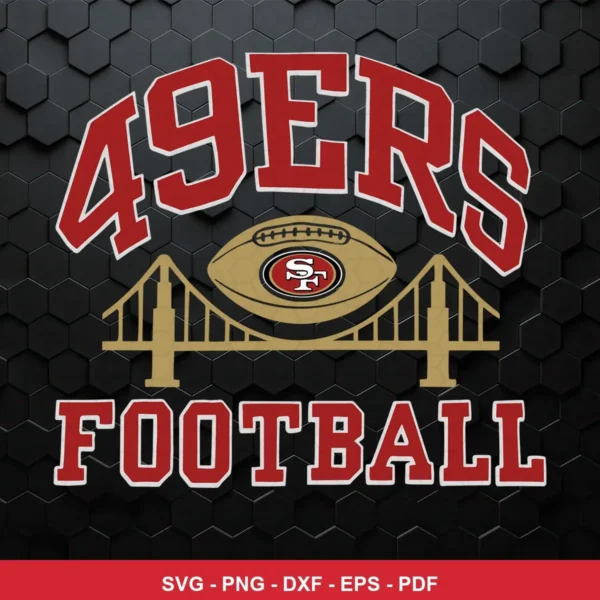 modern, clean, and bold with a focus on team branding 49ers player SVG for Cricut and Silhouette