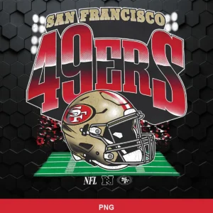 modern sports graphic with bold typography and realistic helmet illustration 49ers helmet SVG for Cricut and Silhouette