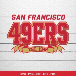 modern vintage sports logo style 49ers logo SVG expressing team pride for Cricut and Silhouette