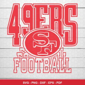 modern, clean, and bold typography-focused design 49ers player SVG for Cricut and Silhouette