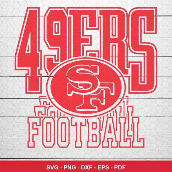 modern, clean, and bold typography-focused design 49ers player SVG for Cricut and Silhouette