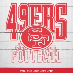 modern, clean typography-focused design with a subtle textured background 49ers player SVG for Cricut and Silhouette