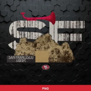 modern grunge with textured and distressed elements 49ers logo SVG for Cricut and Silhouette