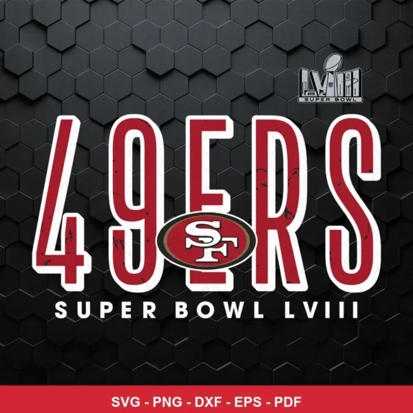 modern, clean typography-focused design with subtle texture 49ers player SVG for Cricut and Silhouette