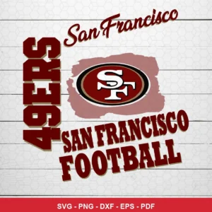 modern, clean, and straightforward with a focus on team branding 49ers logo SVG for Cricut and Silhouette