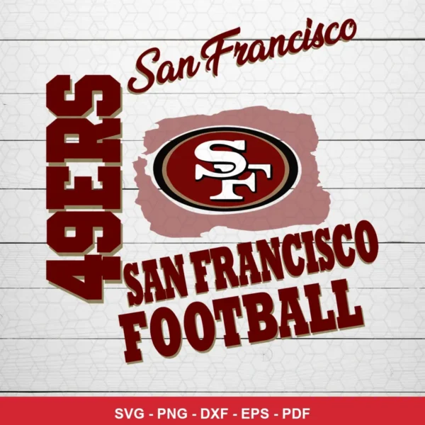 modern, clean, and straightforward with a focus on team branding 49ers logo SVG for Cricut and Silhouette