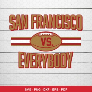minimalist vintage sports graphic 49ers player SVG expressing team pride and defiance for Cricut and Silhouette