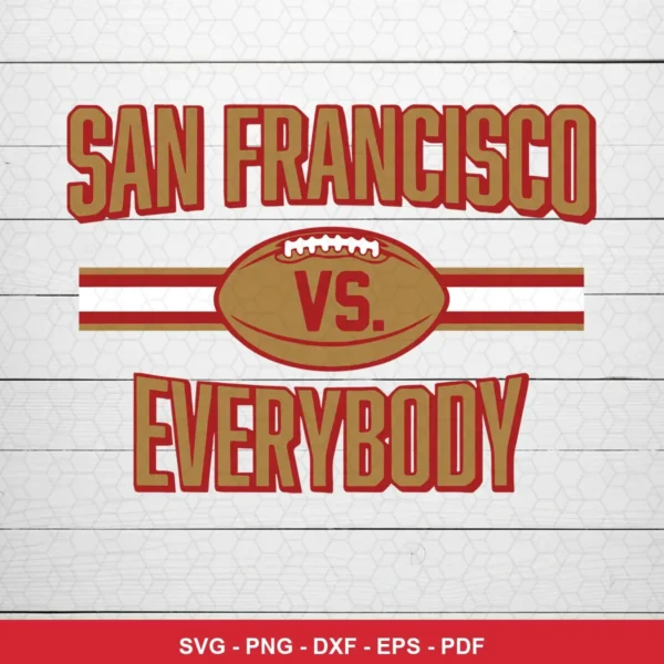 minimalist vintage sports graphic 49ers player SVG expressing team pride and defiance for Cricut and Silhouette