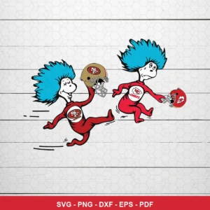 cartoon, playful, modern with a comic strip vibe 49ers helmet SVG expressing mockery and dominance for Cricut and Silhouette