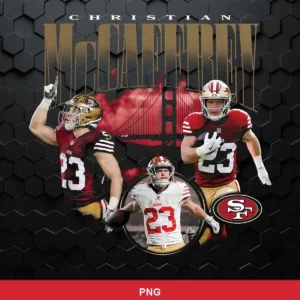 modern digital collage with photographic realism and graphic elements 49ers player SVG for Cricut and Silhouette