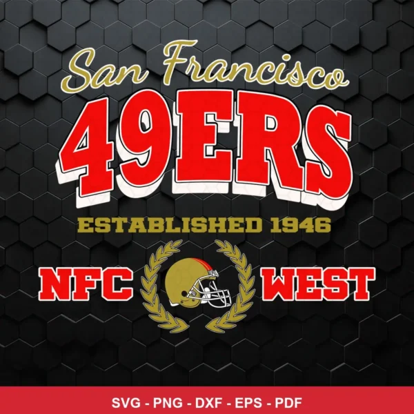 modern vintage with bold typography and clean graphic elements 49ers logo SVG for Cricut and Silhouette